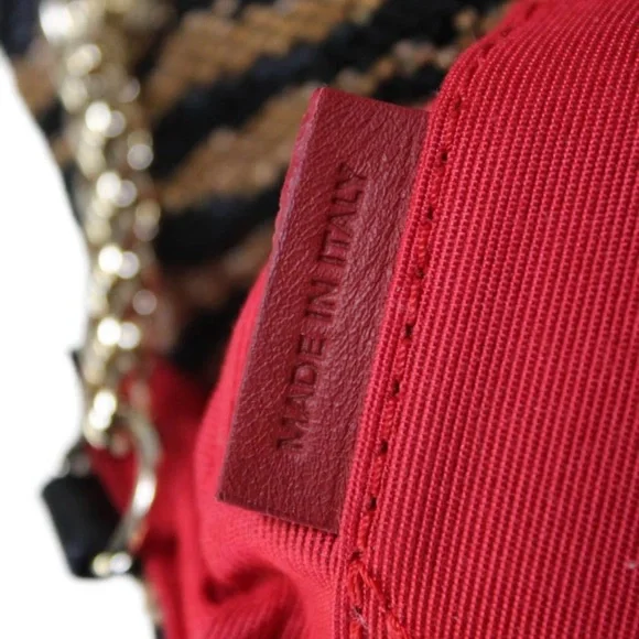 Christian Louboutin Womens One Strap Tiger Panama Sweety Charity Handbag Brown - Picture 10 of 17